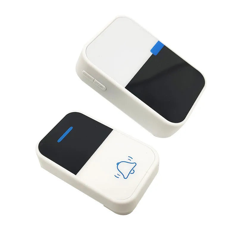 Modern white wireless doorbell with self-generating power and long-distance transmission capability