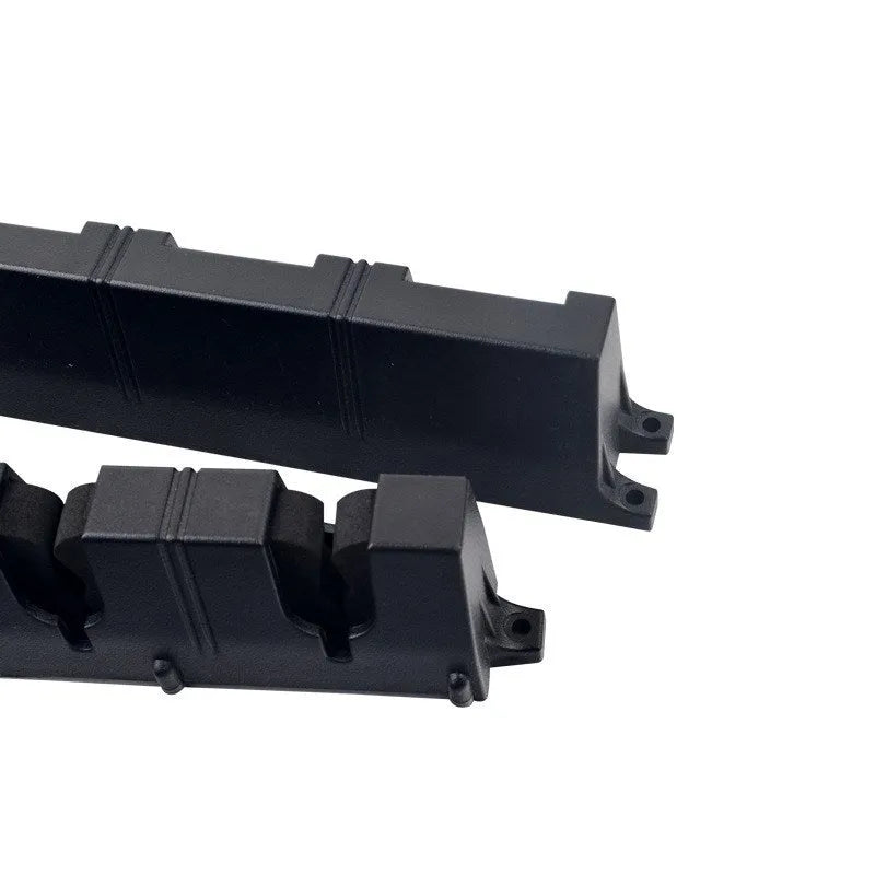 Black wall-mounted fishing rod rack made from ABS and EVA, 41.5cm long, 6.1cm wide, for Luya rod storage