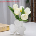 European style clover ceramic vase in white porcelain available in four colours