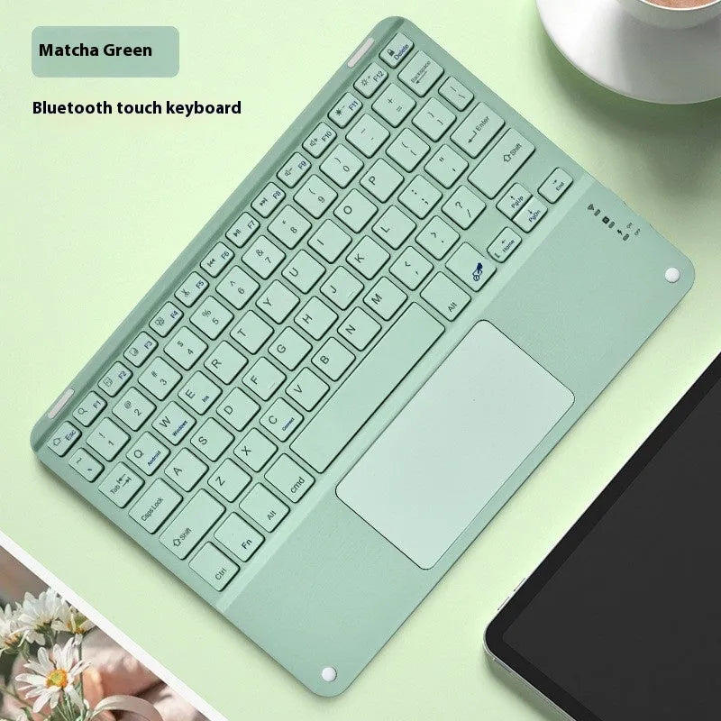 Square hat touch Bluetooth wireless keyboard with multi-colour capacitive surface in various colour options