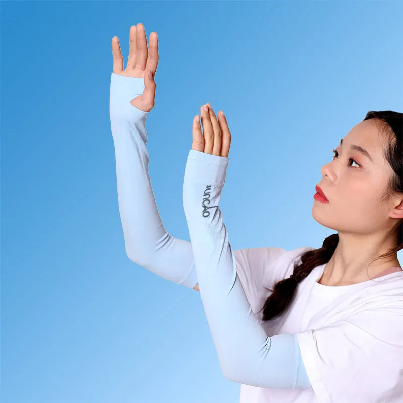 Unisex viscose nylon driving ice sleeve for sun protection in multiple colours