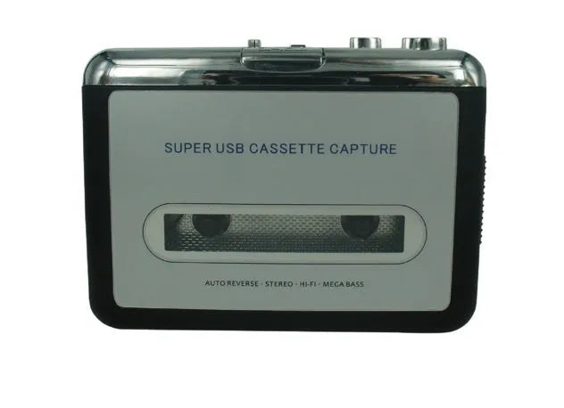Cassette to MP3 converter unit with USB cable for digitising tapes on computer