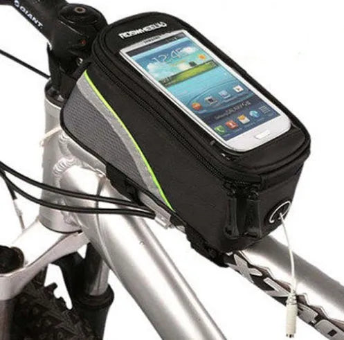 ROSWHEEL PVC bicycle frame bag holder for iPhone in black, blue, red, yellow colours