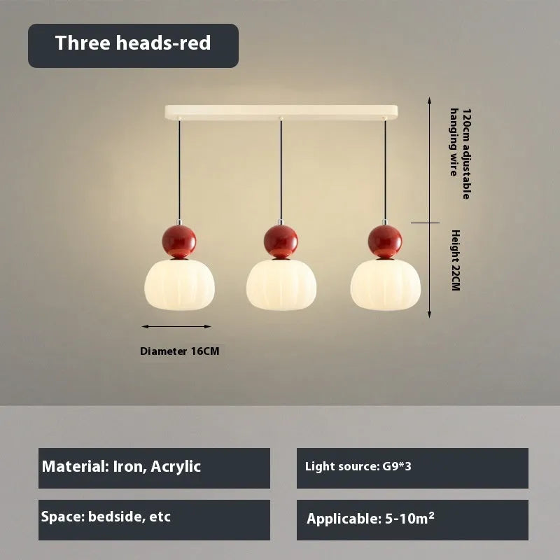 Nordic style creative pumpkin shape chandelier with alloy construction in a choice of colours.