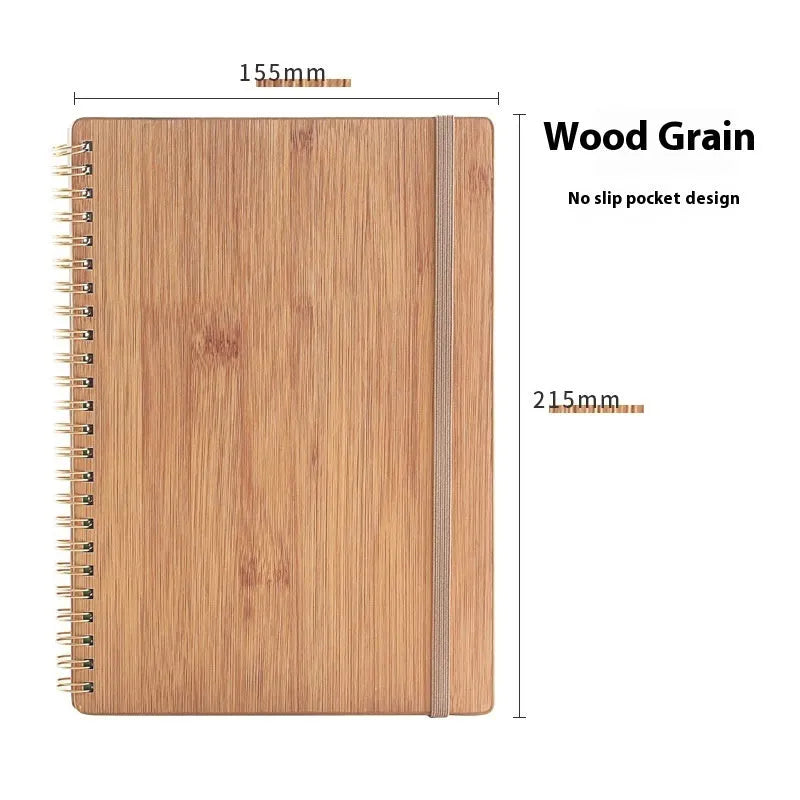 Erasable rock paper coil notebook with custom cover options, shown with a pen.