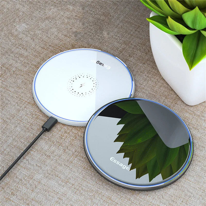 15W/10W Qi wireless charging pad for phones and headphones with LED indicator light