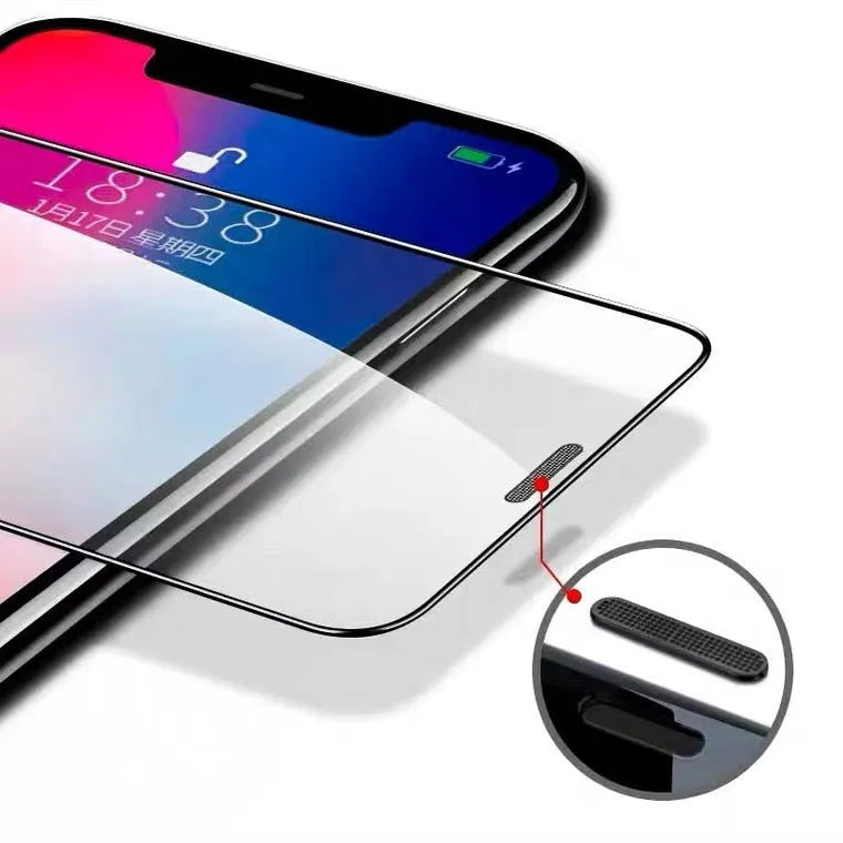 Privacy tempered glass screen protector for iPhone showing anti peeping feature