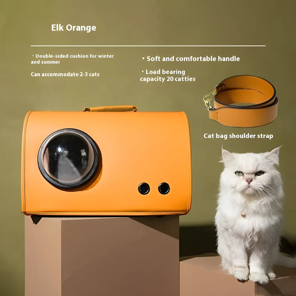 Portable synthetic pet bag for cats and small dogs with 10kg capacity and 50cm length