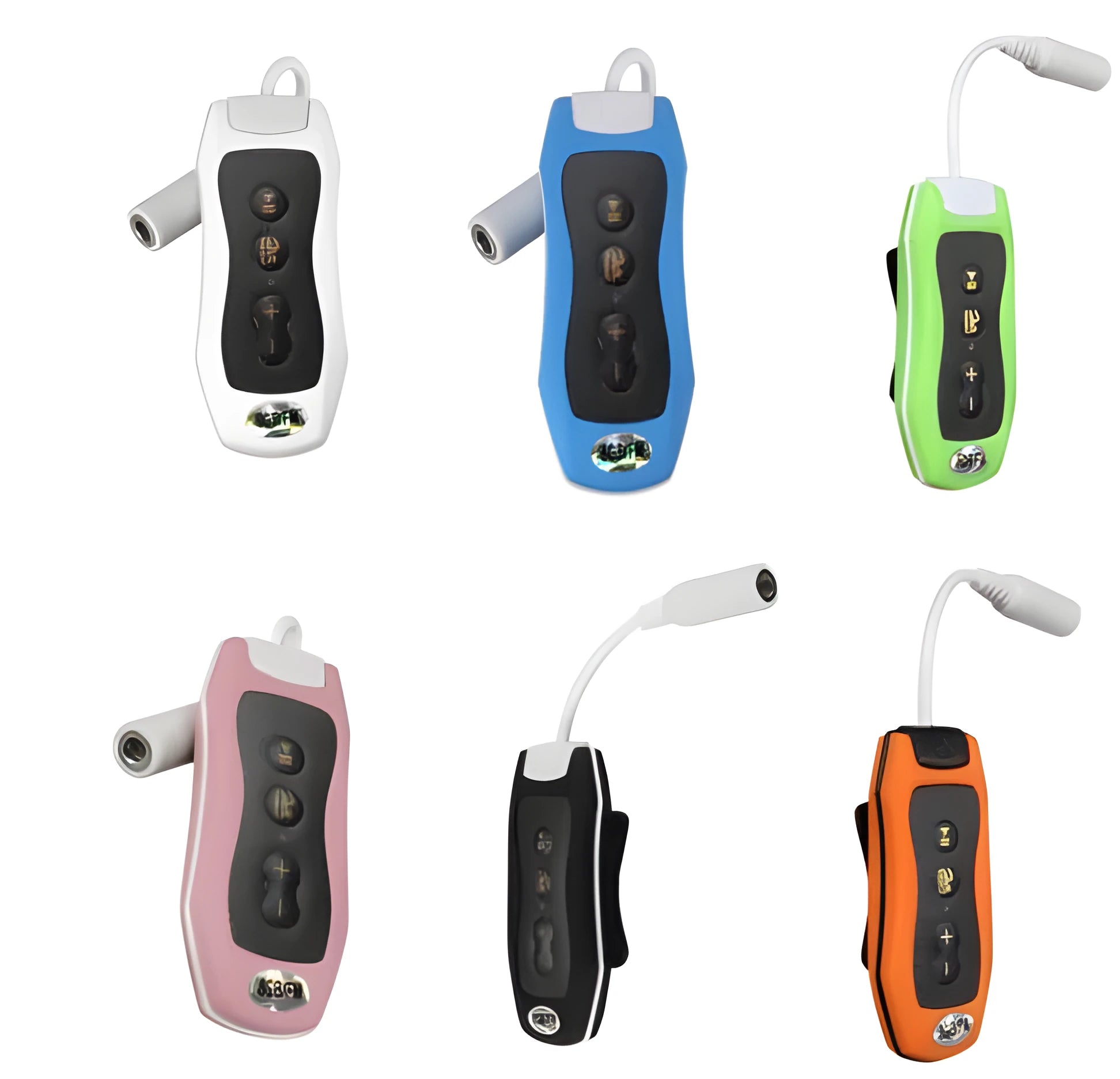 Compact black Bluetooth MP3 headset with IPX68 waterproof rating for swimming and running.