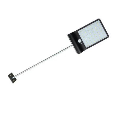 Black and white waterproof solar garden light with LED illumination for outdoor use