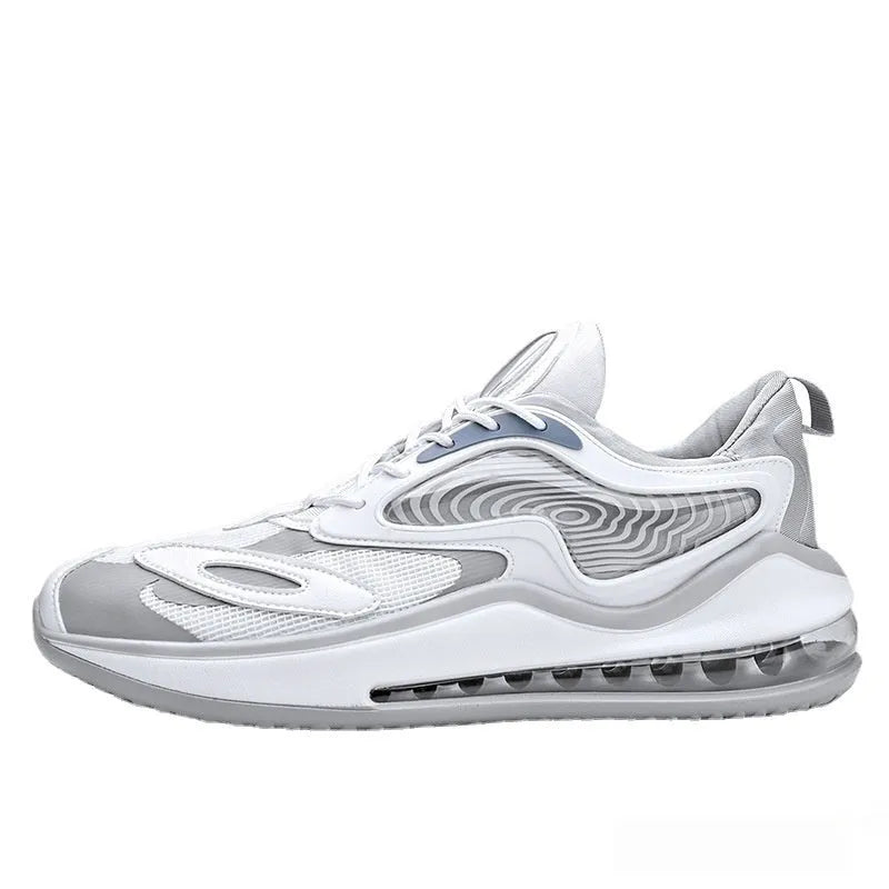Men's summer casual shoes in Space Black with air cushion and height increasing feature