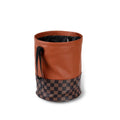 Retractable leather interior car trash can shown in colour as per product image