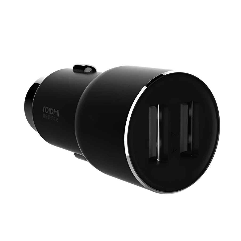 Black Ruimi 3S Music Bluetooth car charger for mobile phone and tablet charging.