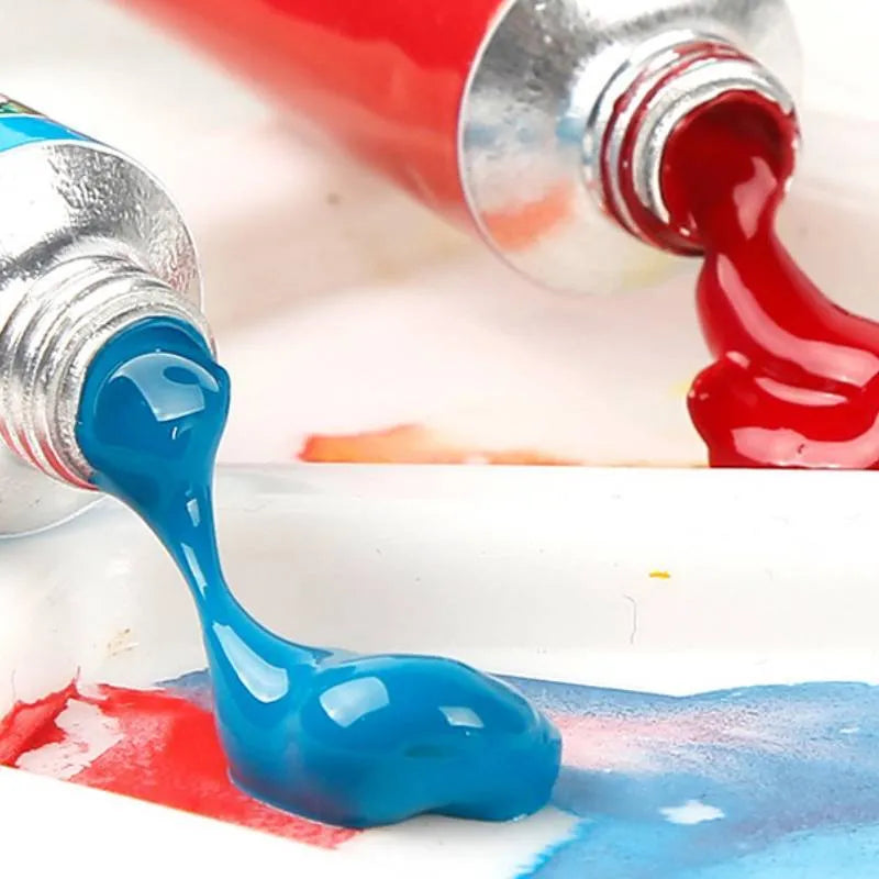 Set of gouache paint tubes in 12, 18, or 24 colours with 5ml or 12ml sizes