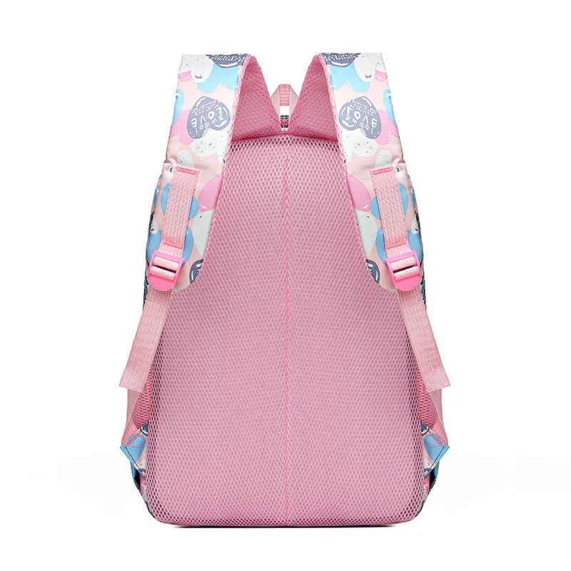 Children's large capacity school backpack with air pillow belt system in Oxford cloth construction