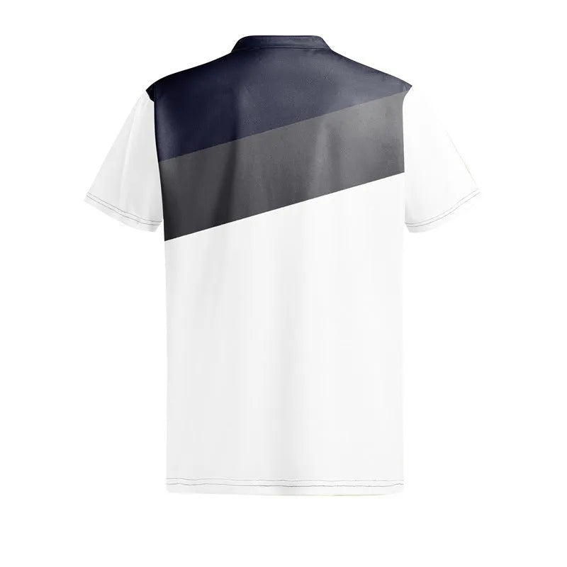 Men's 3D digitally printed short sleeve T-shirt in loose fit with colour LM-PL047