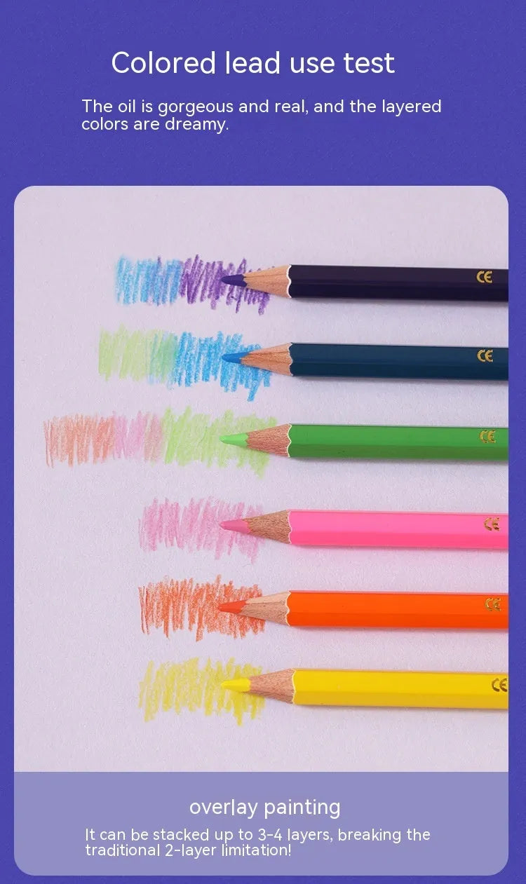 Set of 12 wooden double-tipped colour pencils showing 24 different colour leads for art and drawing