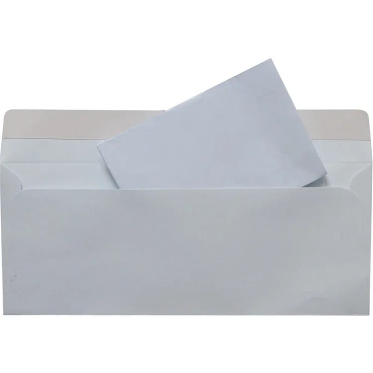 Blue anti-opening self-adhesive confidential envelope measuring 105x240mm