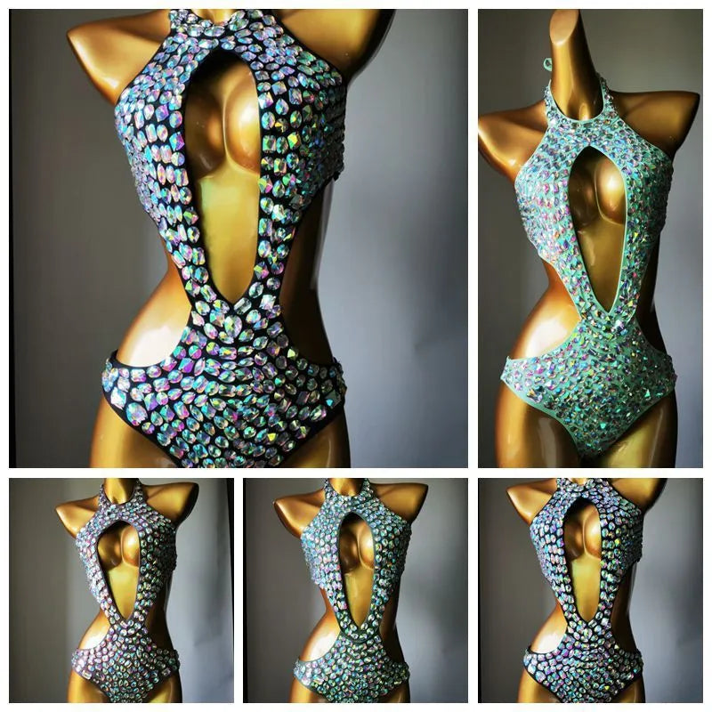 Women's mesh diamond pattern one-piece swimsuit in nylon fabric with polyester lining