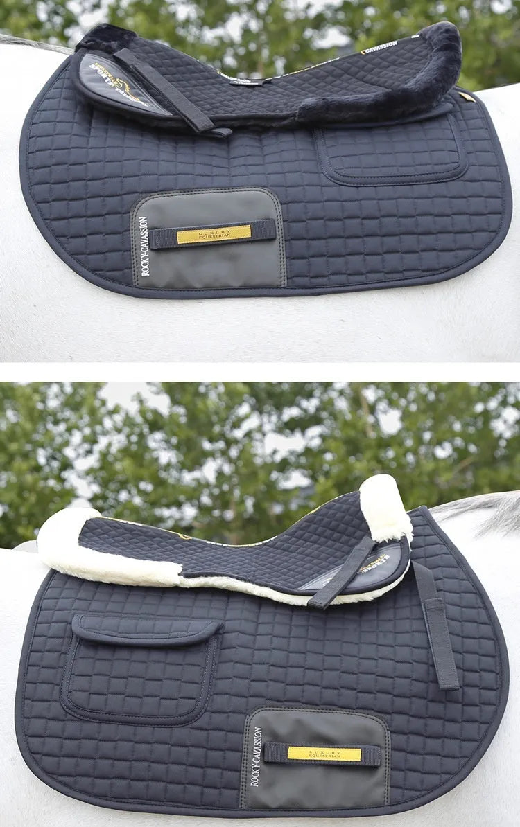 Riding saddle pad for equestrian and cycling, shown in selected colour for waist protection.