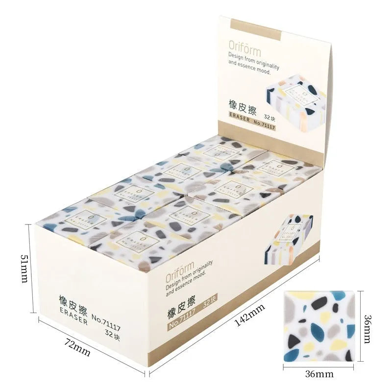 Super Clean Traceless Eraser with brick-style design for pencil mark removal