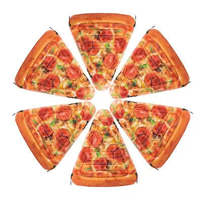 Large inflatable pizza-shaped surfboard recliner for water floating