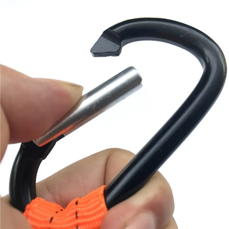 Orange fishing rod safety rope showing 90cm length and connection clips