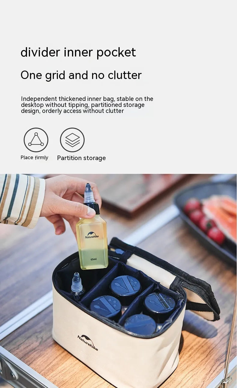 Naturehike portable seasoning bottle six-piece set in modern simplicity design for outdoor food.