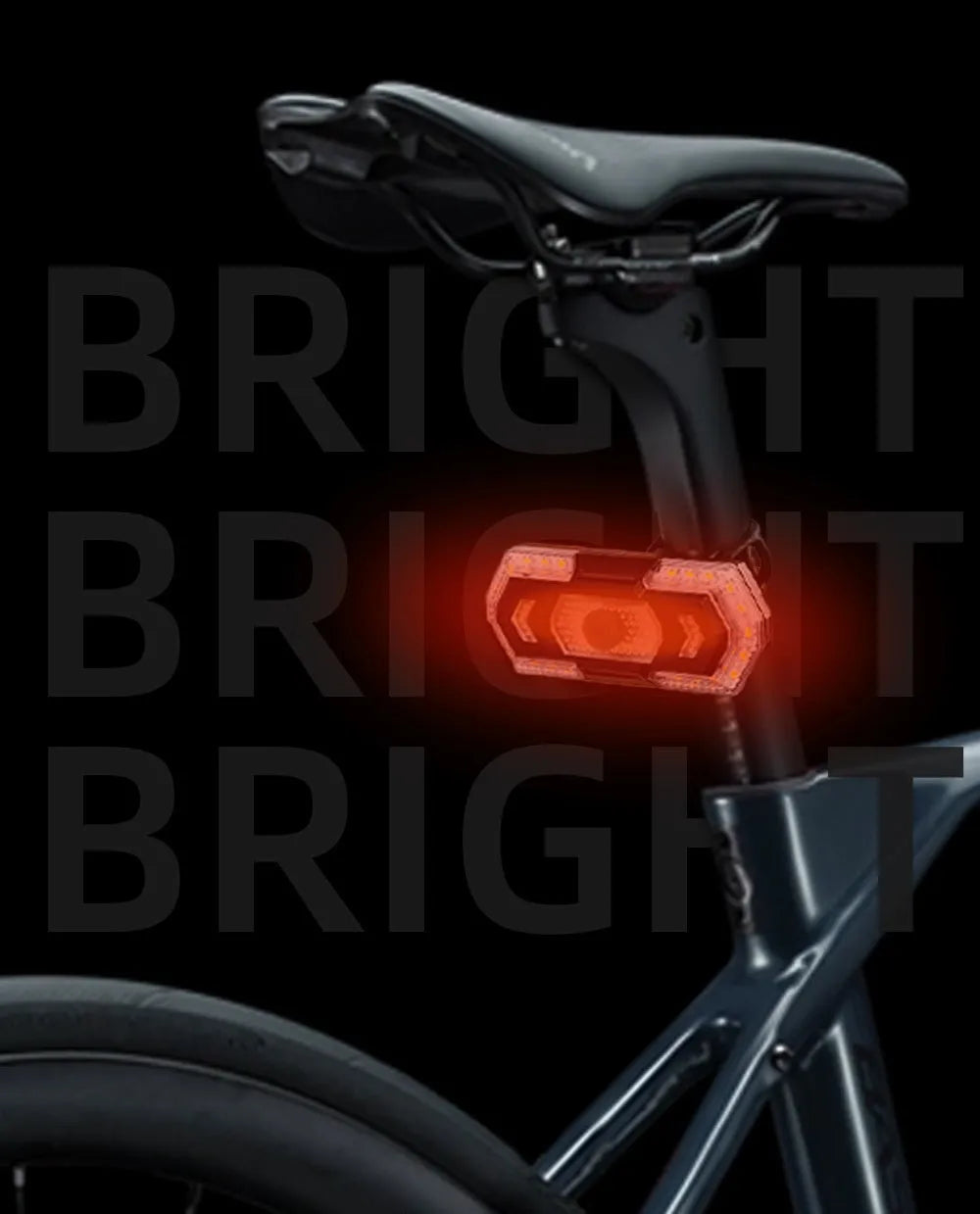 Black wireless remote control car taillight with USB charging port