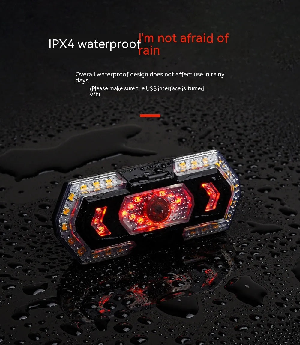 Black wireless remote control car taillight with USB charging port