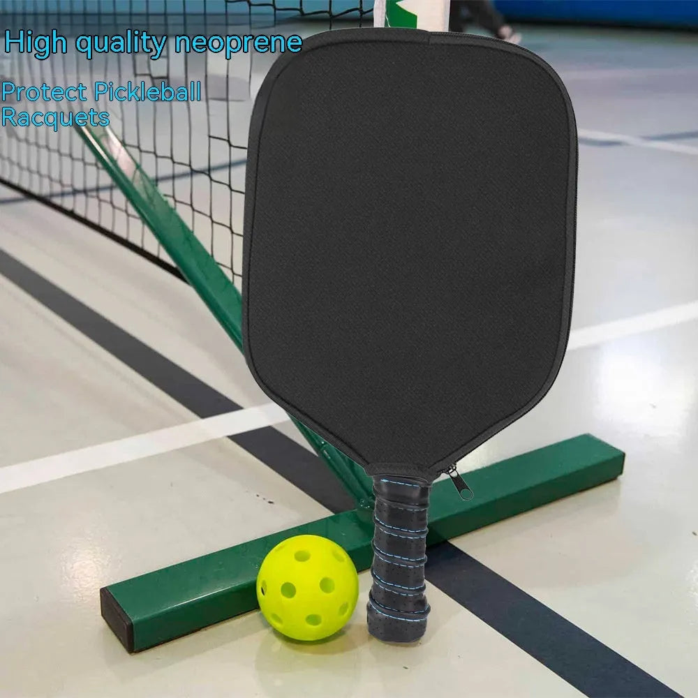 Black neoprene protective sleeve for a table tennis racket