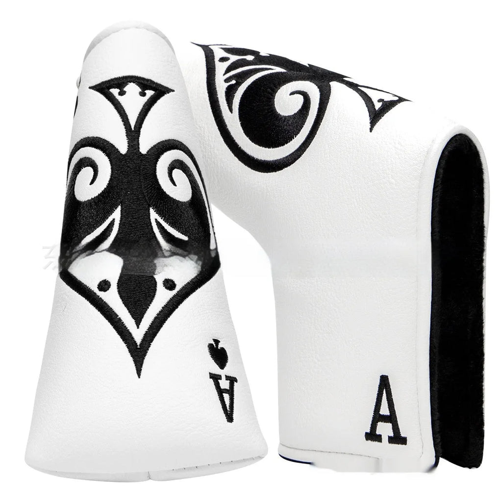PU golf club head protective sleeve cover for putters in one of three available colours.