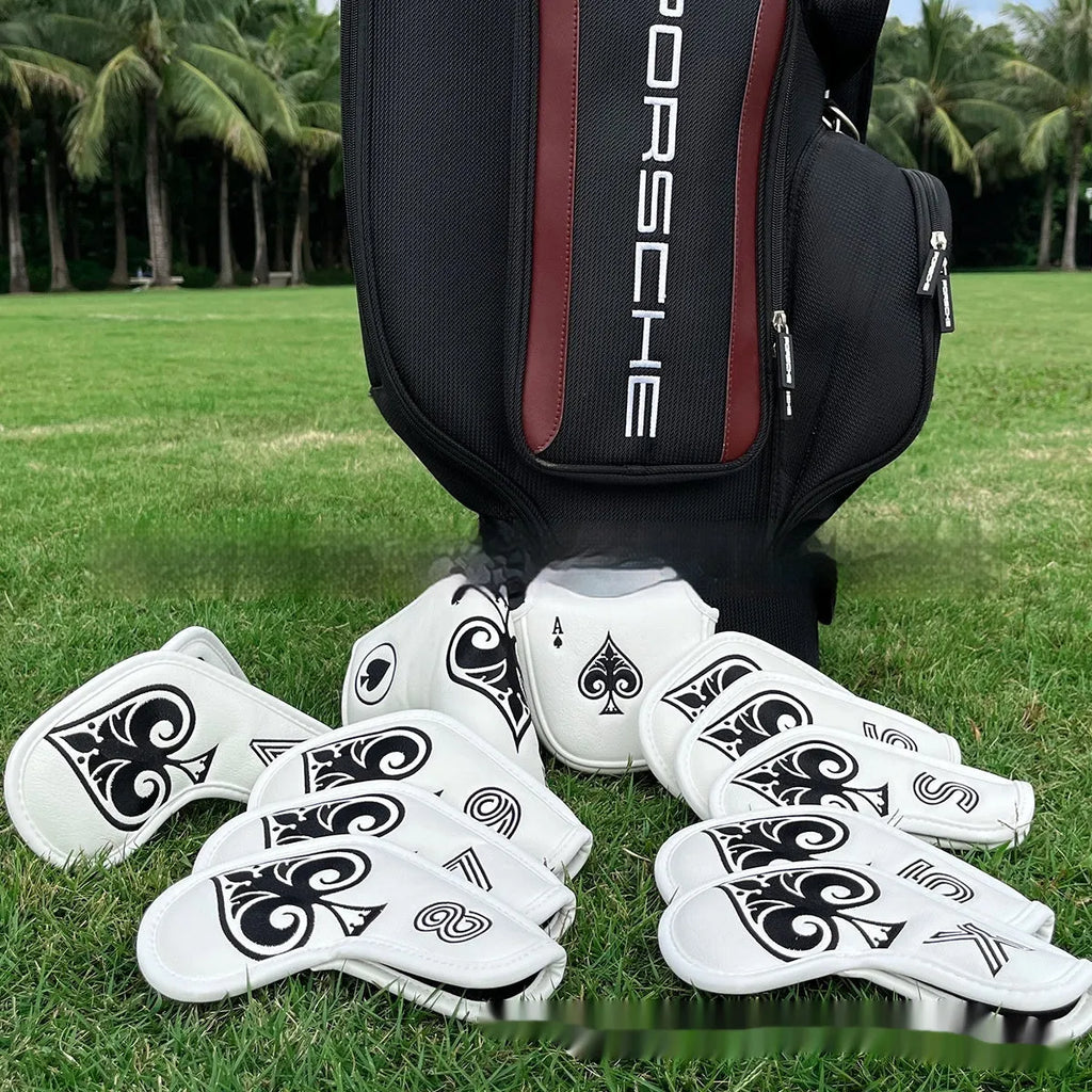PU golf club head protective sleeve cover for putters in one of three available colours.