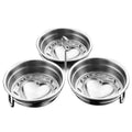 Stainless steel mini heart egg steamer kitchen appliance on countertop