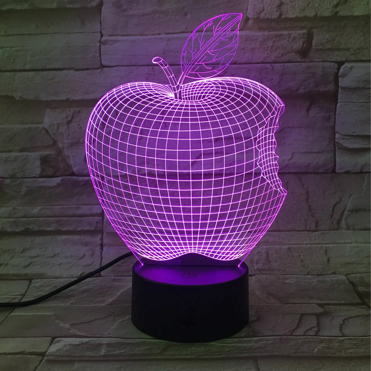 3D fruit colourful night light with acrylic shade and touch control in seven colours