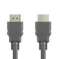 Black HDMI cable with nickel-plated connectors in various lengths for set-top box connections