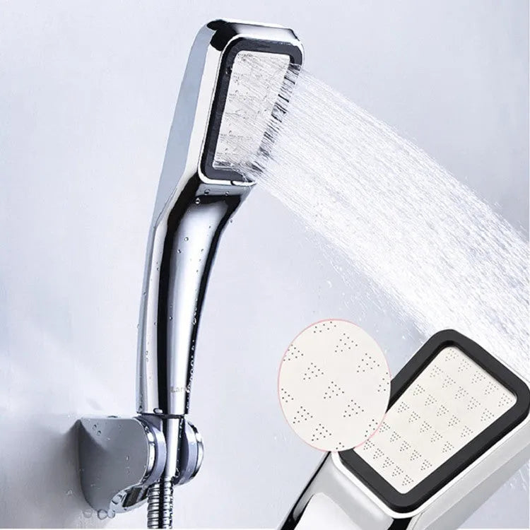 Orange hand-held pressurised shower set with rain function for normal water pressure systems
