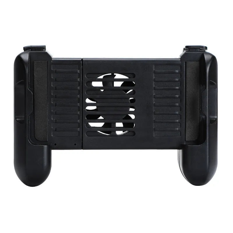 Black P2 cooling Bluetooth controller for iPhone gaming with physical buttons