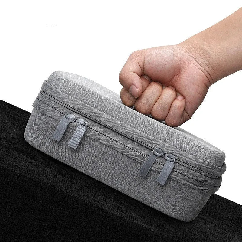 Black and grey EVA digital storage bag for headphones and accessories