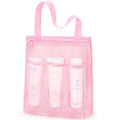 Large black swimming gym bag with mesh pockets and separate wet and dry compartments.