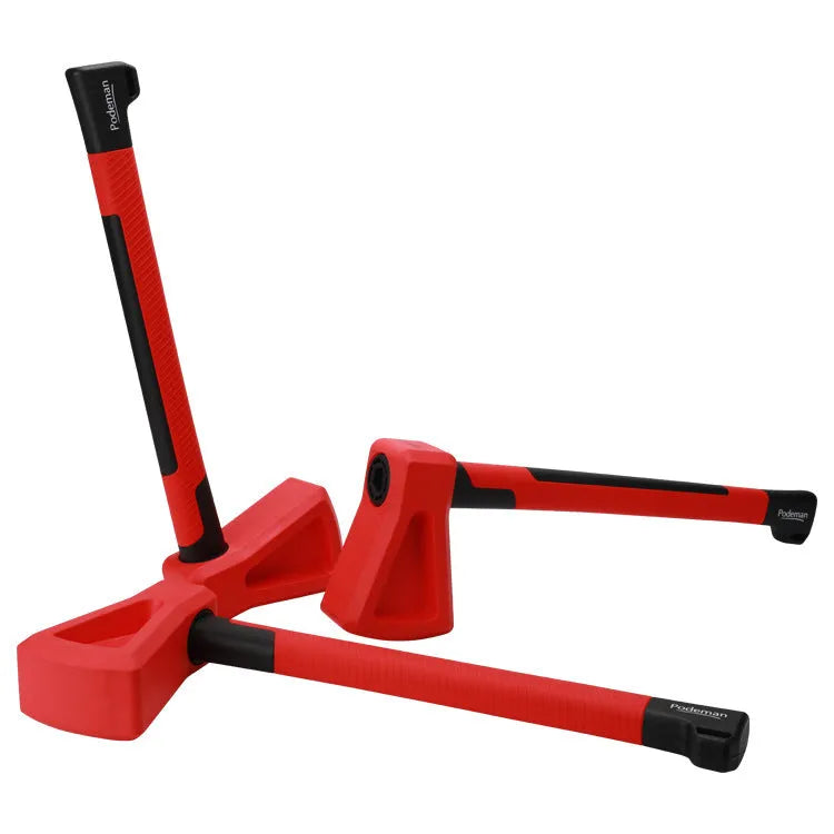 Red plastic fitness axe muscle trainer for home strength training exercises