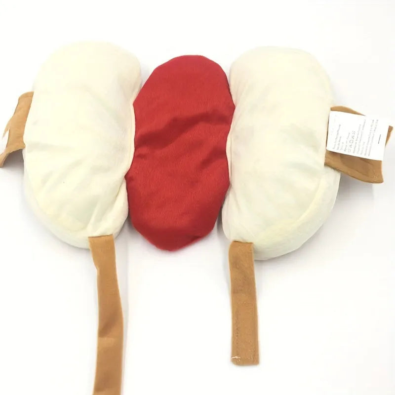 Brown hot dog costume coat for small dogs on dachshund pet