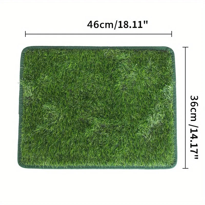 Artificial grass dog and cat toilet training mat with waterproof backing in multiple sizes