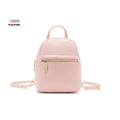 Soft PU mini backpack in street trend style with contrast colour elements and three-dimensional pockets