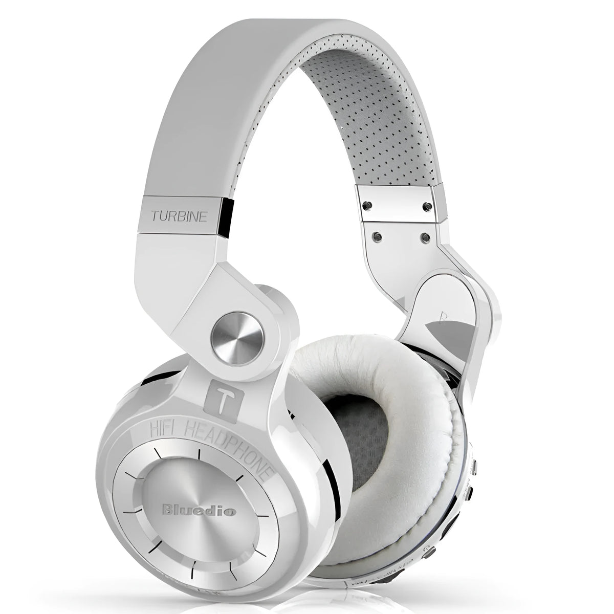 Bluetooth headset with head-mounted design in black colour showing bilateral stereo configuration