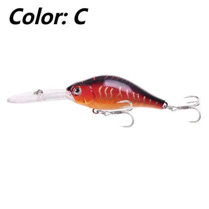 Little Fat Man 10.5cm deep diving minnow fishing lure with long tongue board