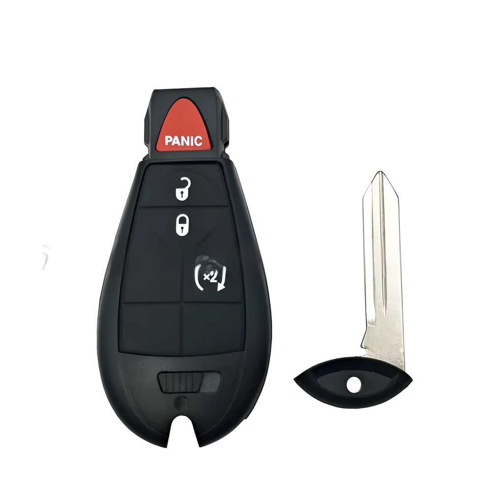 Dodge Chrysler car smart key shell replacement case in ABS brass measuring 85x42x15mm