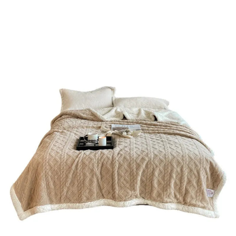 180x200cm flannel winter blanket in nine colours with taffeta backing