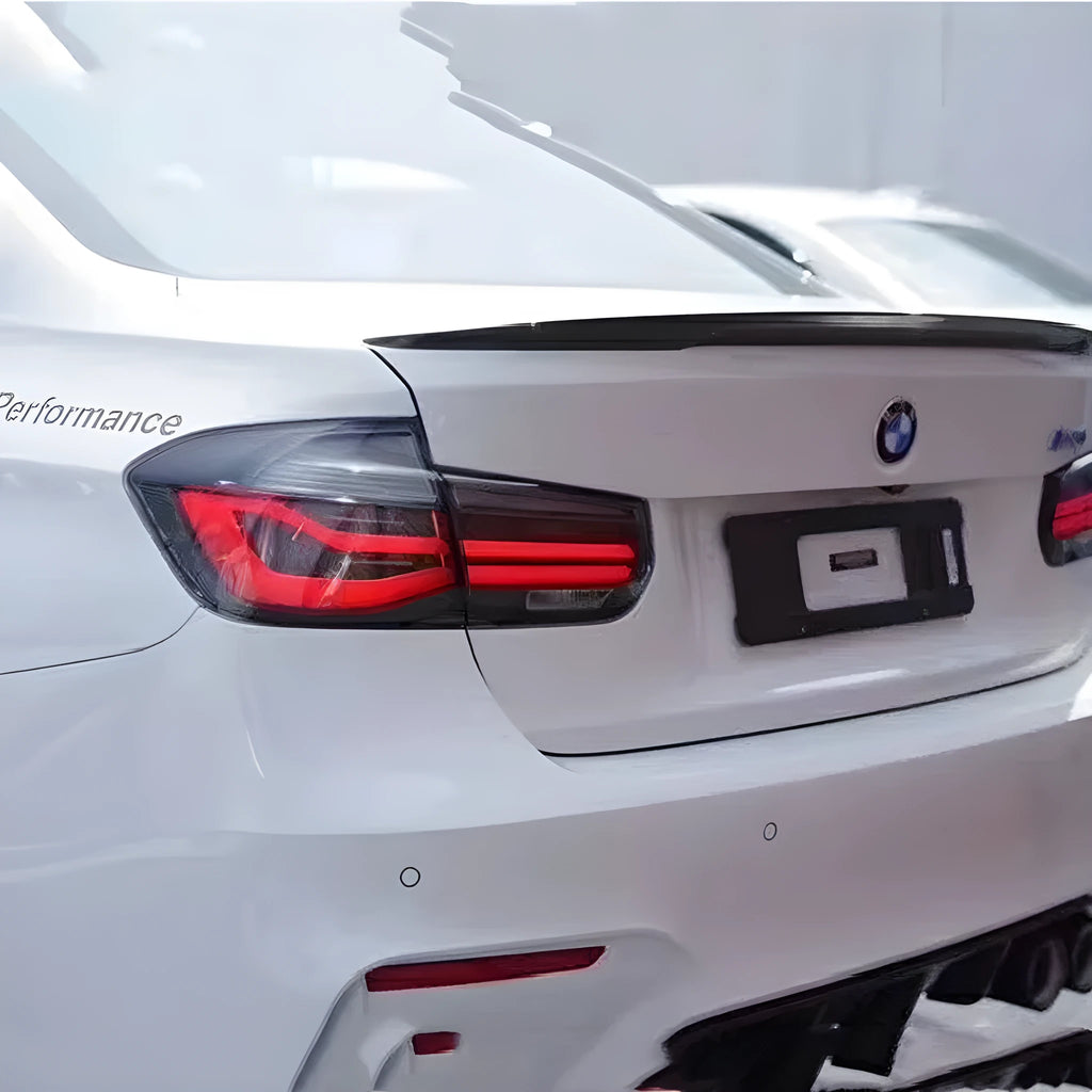 BMW 3 Series car LED tail light assembly in red or smoked black for 12-15 year models