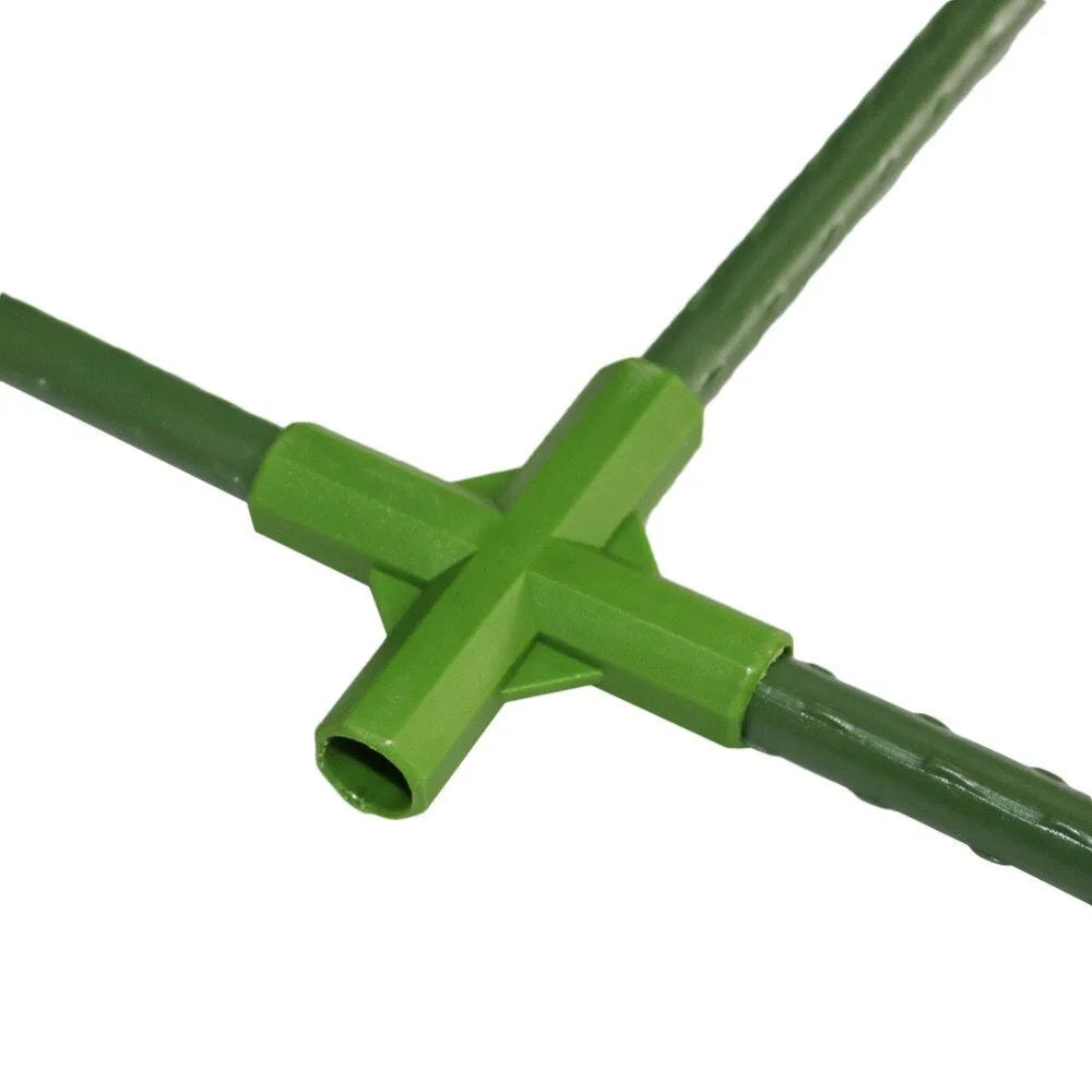 PP plastic garden plant support connector for 11mm stakes with three-way and four-way connection options